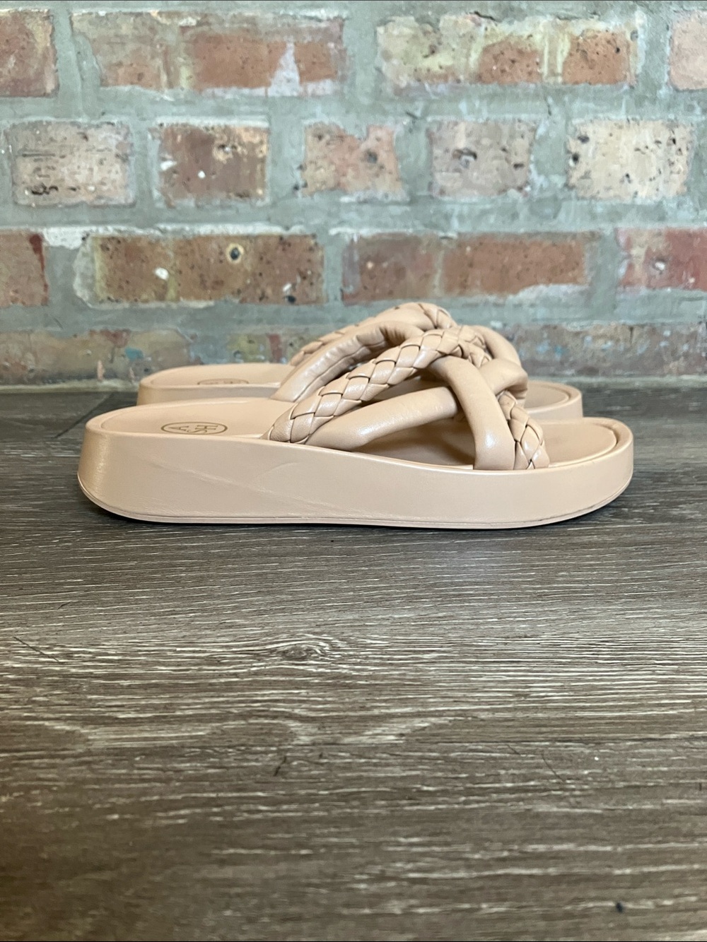 ASH Vanessa Braided Slide Sandals - Nude